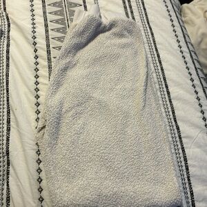 Cream fuzzy pajama pants